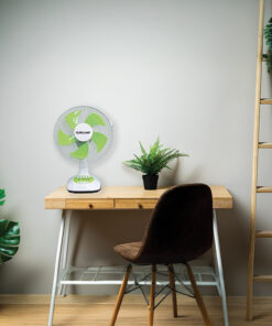 ΑΝΕΜΙΣΤΗΡΑΣ ΕΠΙΤΡΑΠΕΖΙΟΣ ΛΕΥΚΟ-ΠΡΑΣΙΝΟ Φ34.5 10W ΕΠΑΝΑΦΟΡΤΙΖΟΜΕΝΟΣ ΜΕ ΗΛΙΑΚΟ ΠΑΝΕΛ ΚΑΙ ΛΑΜΠΑ
