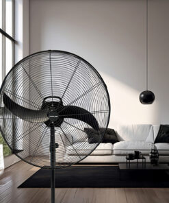 ΑΝΕΜΙΣΤΗΡΑΣ ΒΙΟΜΗΧΑΝΙΚΟΣ ΜΕΤΑΛΛΙΚΟΣ ΟΡΘΟΣΤΑΤΗΣ ΜΑΥΡΟΣ ΜΕ ΚΟΝΤΡΟΛ Φ66 115W DC ΜΟΤΕΡ EUROLAMP 300-23509