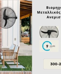 ΑΝΕΜΙΣΤΗΡΑΣ ΒΙΟΜΗΧΑΝΙΚΟΣ ΜΕΤΑΛΛΙΚΟΣ ΤΟΙΧΟΥ ΜΑΥΡΟΣ ΜΕ ΚΟΝΤΡΟΛ Φ66 115W DC ΜΟΤΕΡ EUROLAMP 300-23510