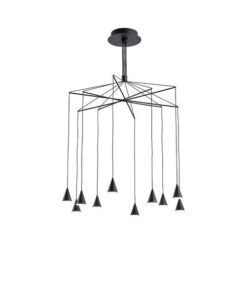 ΦΩΤΙΣΤΙΚΟ ΚΡΕΜΑΣΤΟ LED 50W 3000K Φ800X1200mm ΜΑΥΡΟ ARTE ILLUMINA CAMPANELLE
