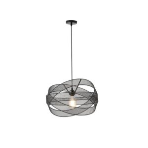 ΦΩΤΙΣΤΙΚΟ ΚΡΕΜΑΣΤΟ ΜΕΤΑΛΛΟ 1XE27  MAX 40W 250X250X1280mm ΜΑΥΡΟ ARTE ILLUMINA OGGI
