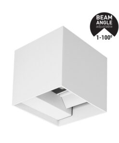 ΑΠΛΙΚΑ ΤΟΙΧΟΥ ΑΛΟΥΜΙΝΙΟΥ CUBE ΛΕΥΚΗ 10W 3CCT 100X100X100 mm ME GLASS DIFUSER ARTE ILLUMINA