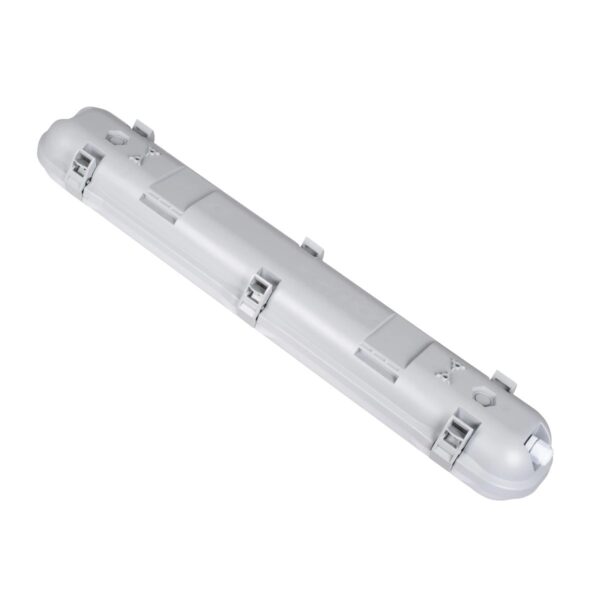 GLOBOSTAR® EMERGANO 60179 60cm Γραμμικό Βιομηχανικό Φωτιστικό Tri-Proof Τεχνολογίας Emergency με Ενσωματωμένη Μπαταρία Li-Ion 3.7V 2600mAH & Αυτονομία 3 Ώρες LED 24W 2880lm 120° AC 220-240V Αδιάβροχο IP65 Ψυχρό Λευκό 6000K – LUMILEDs SMD Chip & TÜV SÜD Driver – Γκρι με Γαλακτερό Κάλυμμα Πλαστικό PC – Μ60 x Π10.5 x Υ8cm – 5 Χρόνια Εγγύση