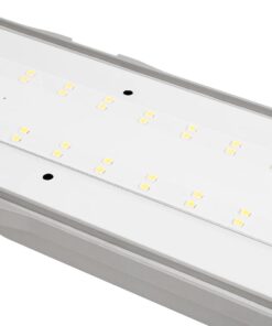GLOBOSTAR® EMERGANO 60179 60cm Γραμμικό Βιομηχανικό Φωτιστικό Tri-Proof Τεχνολογίας Emergency με Ενσωματωμένη Μπαταρία Li-Ion 3.7V 2600mAH & Αυτονομία 3 Ώρες LED 24W 2880lm 120° AC 220-240V Αδιάβροχο IP65 Ψυχρό Λευκό 6000K – LUMILEDs SMD Chip & TÜV SÜD Driver – Γκρι με Γαλακτερό Κάλυμμα Πλαστικό PC – Μ60 x Π10.5 x Υ8cm – 5 Χρόνια Εγγύση