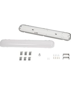 GLOBOSTAR® EMERGANO 60179 60cm Γραμμικό Βιομηχανικό Φωτιστικό Tri-Proof Τεχνολογίας Emergency με Ενσωματωμένη Μπαταρία Li-Ion 3.7V 2600mAH & Αυτονομία 3 Ώρες LED 24W 2880lm 120° AC 220-240V Αδιάβροχο IP65 Ψυχρό Λευκό 6000K – LUMILEDs SMD Chip & TÜV SÜD Driver – Γκρι με Γαλακτερό Κάλυμμα Πλαστικό PC – Μ60 x Π10.5 x Υ8cm – 5 Χρόνια Εγγύση