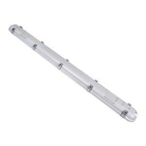 GLOBOSTAR® EMERGANO 60180 120cm Γραμμικό Βιομηχανικό Φωτιστικό Tri-Proof Τεχνολογίας Emergency με Ενσωματωμένη Μπαταρία Li-Ion 3.7V 5000mAH & Αυτονομία 3 Ώρες LED 48W 5760lm 120° AC 220-240V Αδιάβροχο IP65 Ψυχρό Λευκό 6000K – LUMILEDs SMD Chip & TÜV SÜD Driver – Γκρι με Γαλακτερό Κάλυμμα Πλαστικό PC – Μ120 x Π10.5 x Υ8cm – 5 Χρόνια Εγγύση