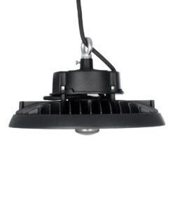 GLOBOSTAR® INDUSTRY 61704 Βιομηχανικό Φωτιστικό Καμπάνα High Bay UFO Τεχνολογίας Smart Group Linkable Control System 2.4Ghz με Αισθητήρα Κίνησης Microwave LED 100W 15000lm SDCM<5 90° AC 85-265V Αδιάβροχο IP65 IK08 Φυσικό Λευκό 5000K - 175 x Sanan Opto SMD Chip & TÜV SÜD Driver - Μαύρο Χυτό Αλουμίνιο - Μ26.5 x Π26.5 x Υ15cm - 5 Χρόνια Εγγύηση