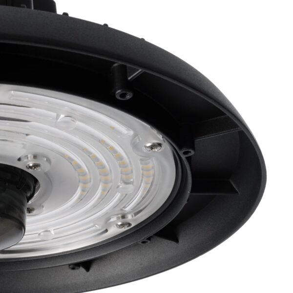GLOBOSTAR® INDUSTRY 61704 Βιομηχανικό Φωτιστικό Καμπάνα High Bay UFO Τεχνολογίας Smart Group Linkable Control System 2.4Ghz με Αισθητήρα Κίνησης Microwave LED 100W 15000lm SDCM