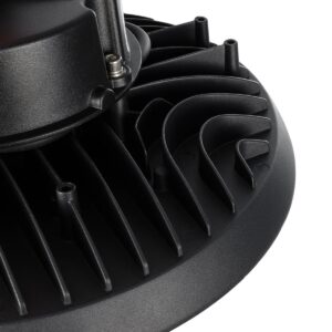 GLOBOSTAR® INDUSTRY 61704 Βιομηχανικό Φωτιστικό Καμπάνα High Bay UFO Τεχνολογίας Smart Group Linkable Control System 2.4Ghz με Αισθητήρα Κίνησης Microwave LED 100W 15000lm SDCM<5 90° AC 85-265V Αδιάβροχο IP65 IK08 Φυσικό Λευκό 5000K - 175 x Sanan Opto SMD Chip & TÜV SÜD Driver - Μαύρο Χυτό Αλουμίνιο - Μ26.5 x Π26.5 x Υ15cm - 5 Χρόνια Εγγύηση