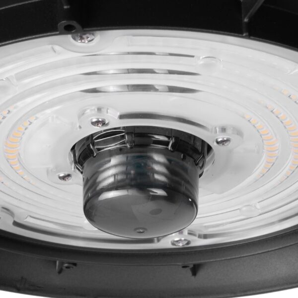 GLOBOSTAR® INDUSTRY 61705 Βιομηχανικό Φωτιστικό Καμπάνα High Bay UFO Τεχνολογίας Smart Group Linkable Control System 2.4Ghz με Αισθητήρα Κίνησης Microwave LED 150W 22500lm SDCM