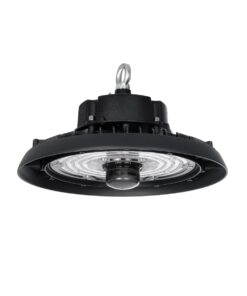 GLOBOSTAR® INDUSTRY 61705 Βιομηχανικό Φωτιστικό Καμπάνα High Bay UFO Τεχνολογίας Smart Group Linkable Control System 2.4Ghz με Αισθητήρα Κίνησης Microwave LED 150W 22500lm SDCM<5 90° AC 85-265V Αδιάβροχο IP65 IK08 Φυσικό Λευκό 5000K - 275 x Sanan Opto SMD Chip & TÜV SÜD Driver - Μαύρο Χυτό Αλουμίνιο - Μ26.5 x Π26.5 x Υ15cm - 5 Χρόνια Εγγύηση