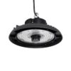 GLOBOSTAR® INDUSTRY 61705 Βιομηχανικό Φωτιστικό Καμπάνα High Bay UFO Τεχνολογίας Smart Group Linkable Control System 2.4Ghz με Αισθητήρα Κίνησης Microwave LED 150W 22500lm SDCM<5 90° AC 85-265V Αδιάβροχο IP65 IK08 Φυσικό Λευκό 5000K - 275 x Sanan Opto SMD Chip & TÜV SÜD Driver - Μαύρο Χυτό Αλουμίνιο - Μ26.5 x Π26.5 x Υ15cm - 5 Χρόνια Εγγύηση