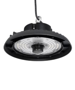 GLOBOSTAR® INDUSTRY 61705 Βιομηχανικό Φωτιστικό Καμπάνα High Bay UFO Τεχνολογίας Smart Group Linkable Control System 2.4Ghz με Αισθητήρα Κίνησης Microwave LED 150W 22500lm SDCM<5 90° AC 85-265V Αδιάβροχο IP65 IK08 Φυσικό Λευκό 5000K - 275 x Sanan Opto SMD Chip & TÜV SÜD Driver - Μαύρο Χυτό Αλουμίνιο - Μ26.5 x Π26.5 x Υ15cm - 5 Χρόνια Εγγύηση