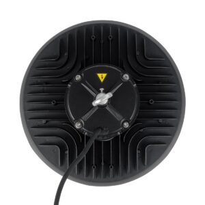 GLOBOSTAR® INDUSTRY 61706 Βιομηχανικό Φωτιστικό Καμπάνα High Bay UFO Τεχνολογίας Smart Group Linkable Control System 2.4Ghz με Αισθητήρα Κίνησης Microwave LED 200W 30000lm SDCM<5 90° AC 85-265V Αδιάβροχο IP65 IK08 Φυσικό Λευκό 5000K - 338 x Sanan Opto SMD Chip & TÜV SÜD Driver - Μαύρο Χυτό Αλουμίνιο - Μ30 x Π30 x Υ16cm - 5 Χρόνια Εγγύηση