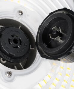 GLOBOSTAR® INDUSTRY-CAP 61707 Κάλυμμα με Zhaga Socket για τα Βιομηχανικά Φωτιστικά Καμπάνες High Bay UFO Τεχνολογίας Smart Group Linkable Control System 2.4Ghz Αδιάβροχο IP65 Μαύρο Πλαστικό ABS – Μ5 x Π5 x Υ3.5cm