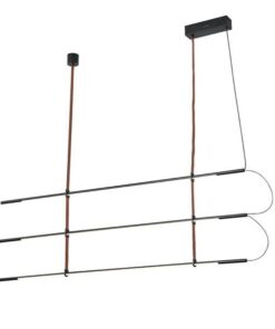 ΦΩΤΙΣΤΙΚΟ ΚΡΕΜΑΣΤΟ ΜΕΤΑΛΛΟ LED 3x20W 3000K 6100Lm 1400X60X1200mm ΜΑΥΡΟ ARTE ILLUMINA LINEA