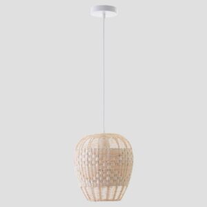 ΦΩΤΙΣΤΙΚΟ ΚΡΕΜΑΣΤΟ ΜΟΝΟΦΩΤΟ Ε27 Φ25,5X29 RATTAN (ΨΑΘΙΝΟ) ARTE ILLUMINA KAI