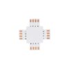 GloboStar® 70709 Connector + Σταυρός για RGB Ταινίες LED 7.2 & 14.4 Watt – Μ3 x Π3 x Υ0.1cm