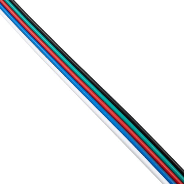 GloboStar® 70737 Εύκαμπτο Πλακέ Καλώδιο 1m RGBW 5 x 0.75mm²