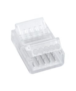 GloboStar® 70757 Ενωτικός Σύνδεσμος για Πολύχρωμη Ταινία LED RGBW 12mm 6 PIN σε Πολύχρωμη Ταινία LED RGBW 12mm 5 PIN Μ2.5 x Π1.5 x Υ1cm Διάφανο