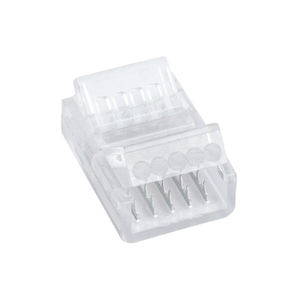 GloboStar® 70757 Ενωτικός Σύνδεσμος για Πολύχρωμη Ταινία LED RGBW 12mm 6 PIN σε Πολύχρωμη Ταινία LED RGBW 12mm 5 PIN Μ2.5 x Π1.5 x Υ1cm Διάφανο