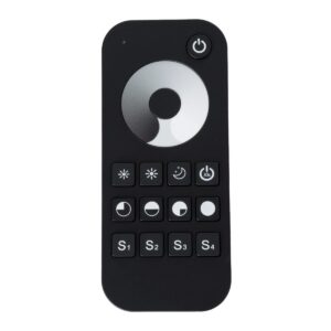 GloboStar® 73118 RT1+V1 SKYDANCE ΣΕΤ Dimmer & Ασύρματο Χειριστήριο Αφής 1 Group RF 2.4Ghz 8A Max DC 5-36V (288W) – DC 3V IP20 – 5 Χρόνια Εγγύηση