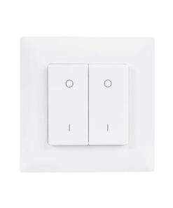 GloboStar® 73122 PF1-2 SKYDANCE Ασύρματο Επιτοίχιο Χειριστήριο 2 Group RF 2.4Ghz DC3V IP20 – Μ8.5 x Π8.5 x Υ1.7cm – 5 Χρόνια Εγγύηση