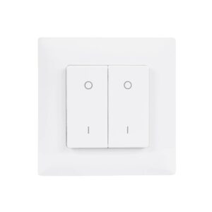 GloboStar® 73122 PF1-2 SKYDANCE Ασύρματο Επιτοίχιο Χειριστήριο 2 Group  RF 2.4Ghz DC3V IP20 – Μ8.5 x Π8.5 x Υ1.7cm – 5 Χρόνια Εγγύηση