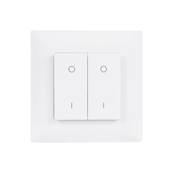 GloboStar® 73122 PF1-2 SKYDANCE Ασύρματο Επιτοίχιο Χειριστήριο 2 Group  RF 2.4Ghz DC3V IP20 – Μ8.5 x Π8.5 x Υ1.7cm – 5 Χρόνια Εγγύηση