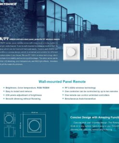 GloboStar® 73122 PF1-2 SKYDANCE Ασύρματο Επιτοίχιο Χειριστήριο 2 Group RF 2.4Ghz DC3V IP20 – Μ8.5 x Π8.5 x Υ1.7cm – 5 Χρόνια Εγγύηση