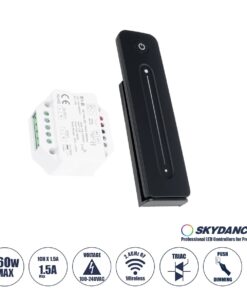 GloboStar® 73124 S1-B+R11 SKYDANCE ΣΕΤ Dimmer & Ασύρματο Χειριστήριο Αφής 1 Group RF 2.4Ghz 1.5A Max AC100-240V (360W) – DC 3V IP20 – 5 Χρόνια Εγγύηση