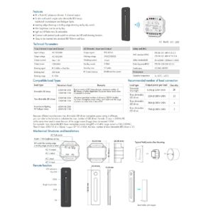 GloboStar® 73124 S1-B+R11 SKYDANCE ΣΕΤ Dimmer & Ασύρματο Χειριστήριο Αφής 1 Group RF 2.4Ghz 1.5A Max AC100-240V (360W) – DC 3V IP20 – 5 Χρόνια Εγγύηση
