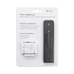 GloboStar® 73124 S1-B+R11 SKYDANCE ΣΕΤ Dimmer & Ασύρματο Χειριστήριο Αφής 1 Group RF 2.4Ghz 1.5A Max AC100-240V (360W) – DC 3V IP20 – 5 Χρόνια Εγγύηση