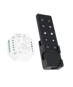 GloboStar® 73125 S1-B+R1 SKYDANCE ΣΕΤ Dimmer & Ασύρματο Χειριστήριο Αφής 1 Group RF 2.4Ghz 1.5A Max AC100-240V (360W) – DC 3V IP20 – 5 Χρόνια Εγγύηση