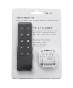 GloboStar® 73125 S1-B+R1 SKYDANCE ΣΕΤ Dimmer & Ασύρματο Χειριστήριο Αφής 1 Group RF 2.4Ghz 1.5A Max AC100-240V (360W) – DC 3V IP20 – 5 Χρόνια Εγγύηση