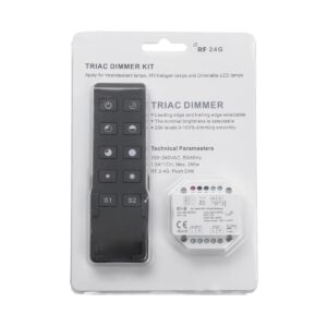 GloboStar® 73125 S1-B+R1 SKYDANCE ΣΕΤ Dimmer & Ασύρματο Χειριστήριο Αφής 1 Group RF 2.4Ghz 1.5A Max AC100-240V (360W) – DC 3V IP20 – 5 Χρόνια Εγγύηση