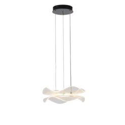 ΦΩΤΙΣΤΙΚΟ ΚΡΕΜΑΣΤΟ ΑΚΡΥΛΙΚΟ ΣΤΡΟΓΓΥΛΟ LED 34W  Ø 340mm 3000K 3024Lm ΜΑΥΡΟ ARTE ILLUMINA FIRENZE