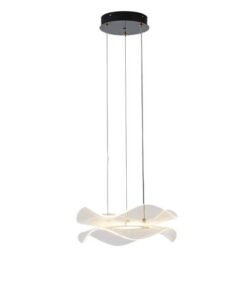 ΦΩΤΙΣΤΙΚΟ ΚΡΕΜΑΣΤΟ ΑΚΡΥΛΙΚΟ ΣΤΡΟΓΓΥΛΟ LED 34W  Ø 340mm 3000K 3024Lm ΜΑΥΡΟ ARTE ILLUMINA FIRENZE