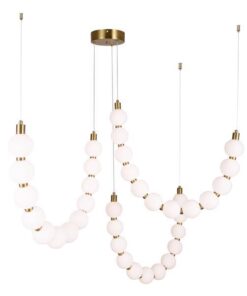 ΦΩΤΙΣΤΙΚΟ ΚΡΕΜΑΣΤΟ ΜΕΤΑΛΛΟ LED 35W 3000K 2730Lm 900Χ1890mm ΜΠΡΟΝΖΕ-ΛΕΥΚΟ  ARTE ILLUMINA TREA