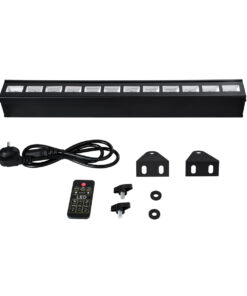 GLOBOSTAR® UVBAR 79660 Μπάρα Φωτισμού LED 36W 120° AC 220-240V IP20 Μαύρο Αλουμίνιο – UV Black Light – DMX512 & Ασύρματο Χειριστήριο IR – Μ50 x Π6 x Υ6cm – 2 Χρόνια Εγγύηση