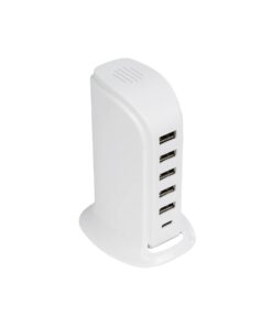 GloboStar® 79704 Επιτραπέζιος Φορτιστής Πολύμπριζο USB με 5 θύρες