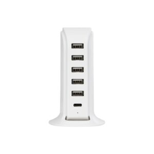 GloboStar® 79704 Επιτραπέζιος Φορτιστής Πολύμπριζο USB με 5 θύρες