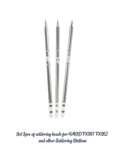 GloboStar® 79949 Drillpro T12 ΣΕΤ 3 Κεφαλών για Κολλητήρι – Σταθμού Συγκόλλησης Συμβατές με Μοντέλα HAKKO FX951 & FX952 και για Άλλα Μοντέλα