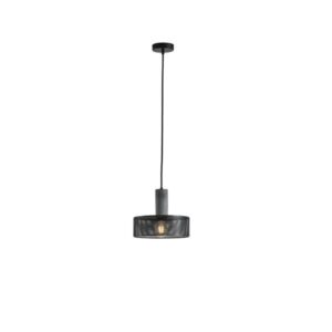 ΦΩΤΙΣΤΙΚΟ ΚΡΕΜΑΣΤΟ TΣΙΜΕΝΤΟ&ΜΕΤΑΛΛΟ 1XE27 MAX 40W 255X255X200mm  ΜΑΥΡΟ ARTE ILLUMINA SCOURO