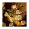 GloboStar® 85806 Διακοσμητική Γιρλάντα Pineapple Lamp 2 Μέτρα με Διακόπτη On/Off – 10 LED 1W με Μπαταρίες 2xAA & Διάφανο Καλώδιο IP44 Θερμό Λευκό 3000K Μ2m
