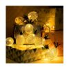 GloboStar® 85806 Διακοσμητική Γιρλάντα Pineapple Lamp 2 Μέτρα με Διακόπτη On/Off – 10 LED 1W με Μπαταρίες 2xAA & Διάφανο Καλώδιο IP44 Θερμό Λευκό 3000K Μ2m