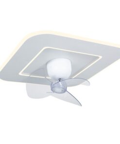 ΑΝΕΜΙΣΤΗΡΑΣ ΠΛΑΦΟΝΙΕΡΑ ΟΡΟΦΗΣ ΤΕΤΡΑΓΩΝΟΣ ΛΕΥΚΟΣ Φ50 DC ΜΟΤΕΡ 15W ΜΕ LED ΦΩΣ 50W
