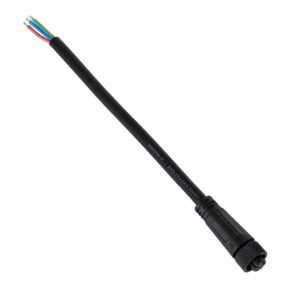 GloboStar® 90777 Καλώδιο Τροφοδοσίας από DC Male σε Ατερμάτιστο Καλώδιο για RGB Spot & Wall Washer Μαύρο Μ1.5 x Π1.5 x Y20cm