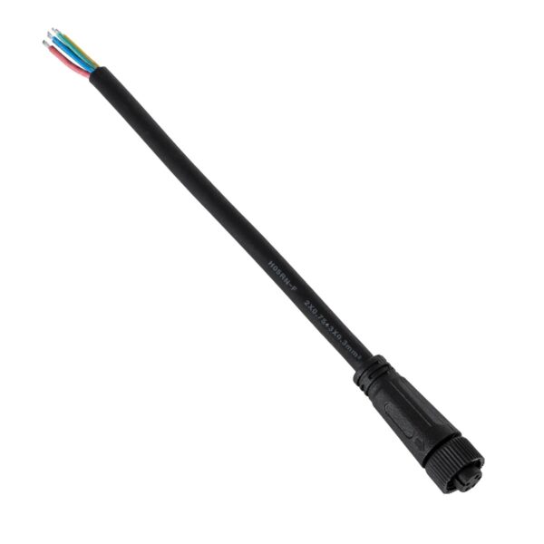 GloboStar® 90777 Καλώδιο Τροφοδοσίας από DC Male σε Ατερμάτιστο Καλώδιο για RGB Spot & Wall Washer Μαύρο Μ1.5 x Π1.5 x Y20cm