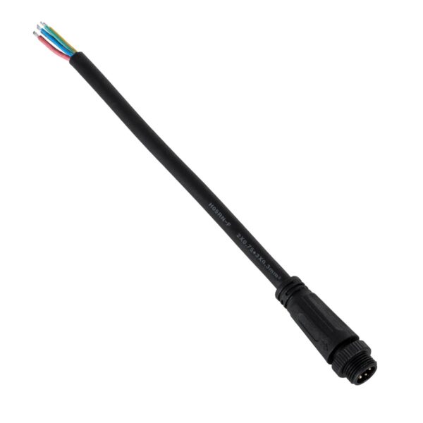 GloboStar® 90780 Καλώδιο Τροφοδοσίας από DC Female σε Ατερμάτιστο Καλώδιο για RGB Spot & Wall Washer Μαύρο Μ1.5 x Π1.5 x Y20cm